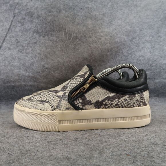 Ash Shoes Womens 39 Sneakers Fashion Platform Jordy Snakeskin Leather Zip - Picture 4 of 16